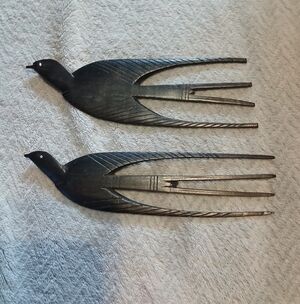 Artistic Black Bird Wall Decor Set